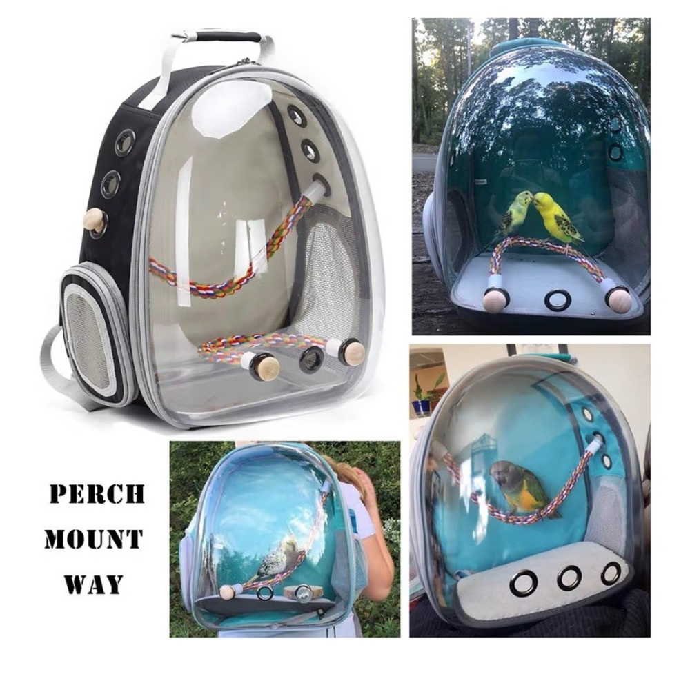 Bird Traval Carrier Bird Cage, Clear Space Capsule Astronaut Backpack